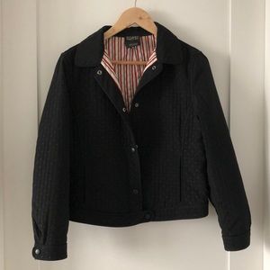Black Hillary Radley quilted bomber style jacket